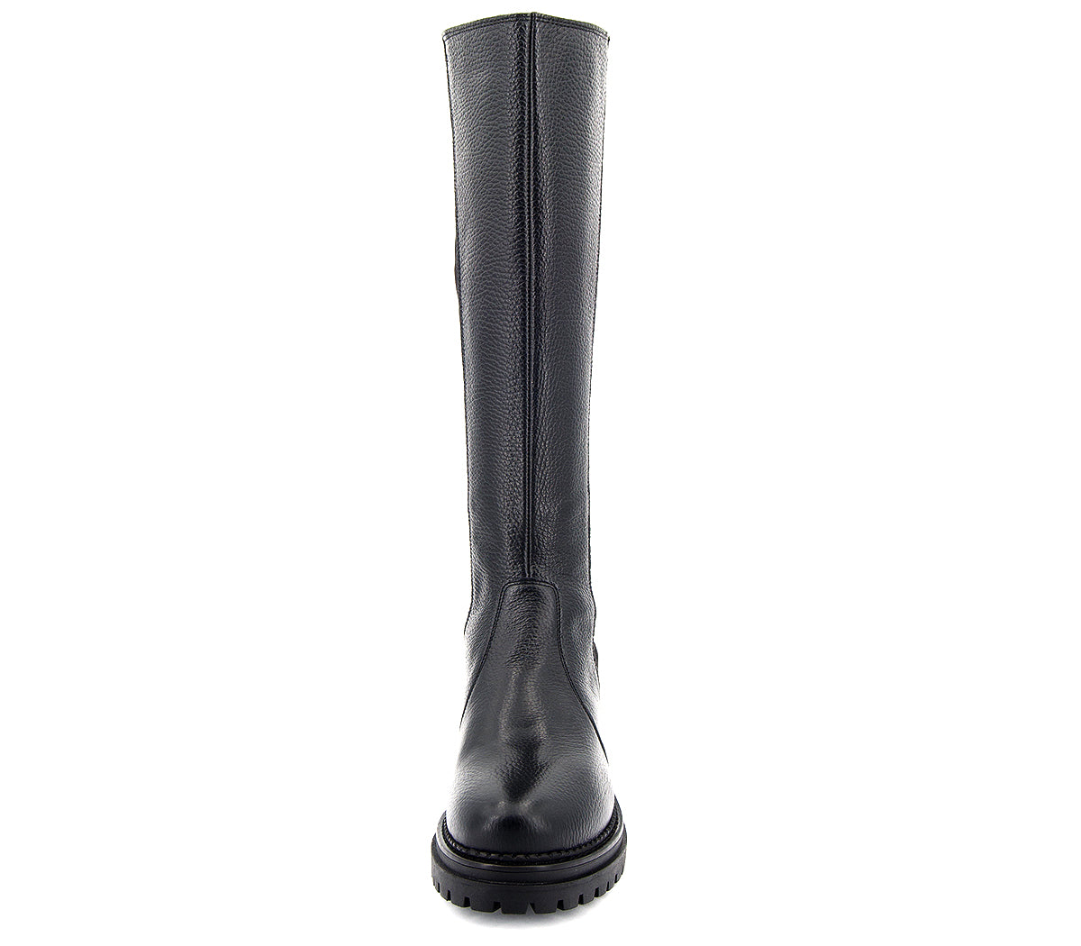 A7036 BOTA PIEL Y ELÁSTICO NEGRO