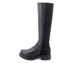 A7036 BOTA PIEL Y ELÁSTICO NEGRO