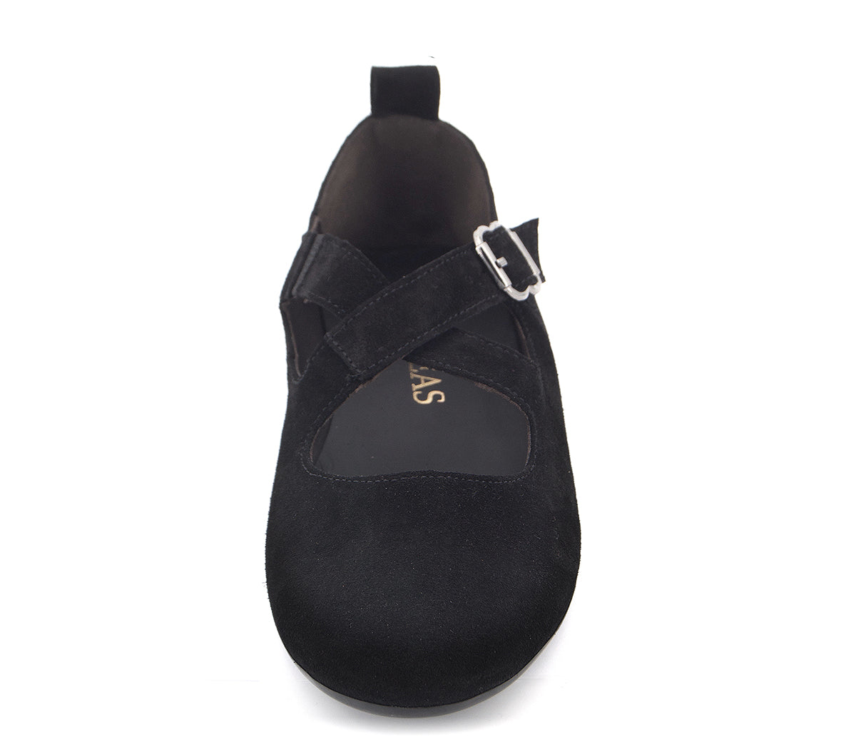 A7456 BAILARINA TIRAS CRUZADAS SERRAJE NEGRO