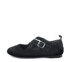 A7456 BAILARINA TIRAS CRUZADAS SERRAJE NEGRO
