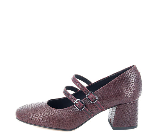 A7494 BURGUNDY HEEL SHOE