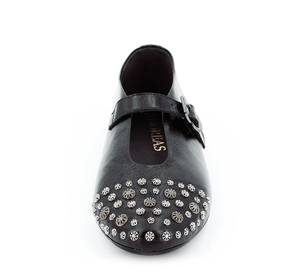 A7528 BAILARINA CHAROL TACHAS NEGRA