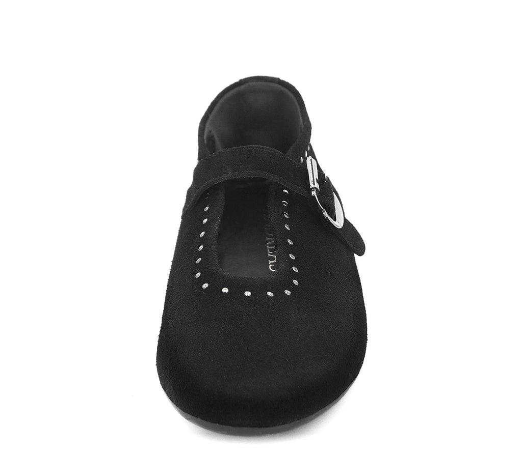 A7544 BAILARINA TACHAS SERRAJE NEGRO