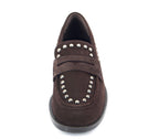 A7563 MOCASÍN TACHAS SERRAJE MARRON