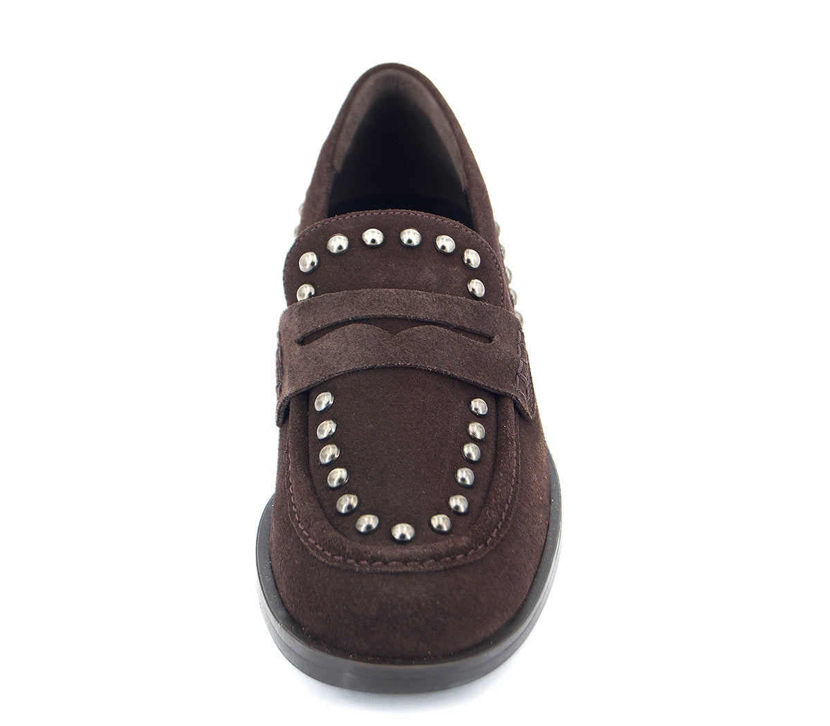 A7563 MOCASÍN TACHAS SERRAJE MARRON