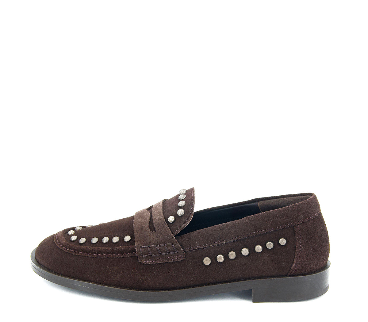 A7563 MOCASÍN TACHAS SERRAJE MARRON