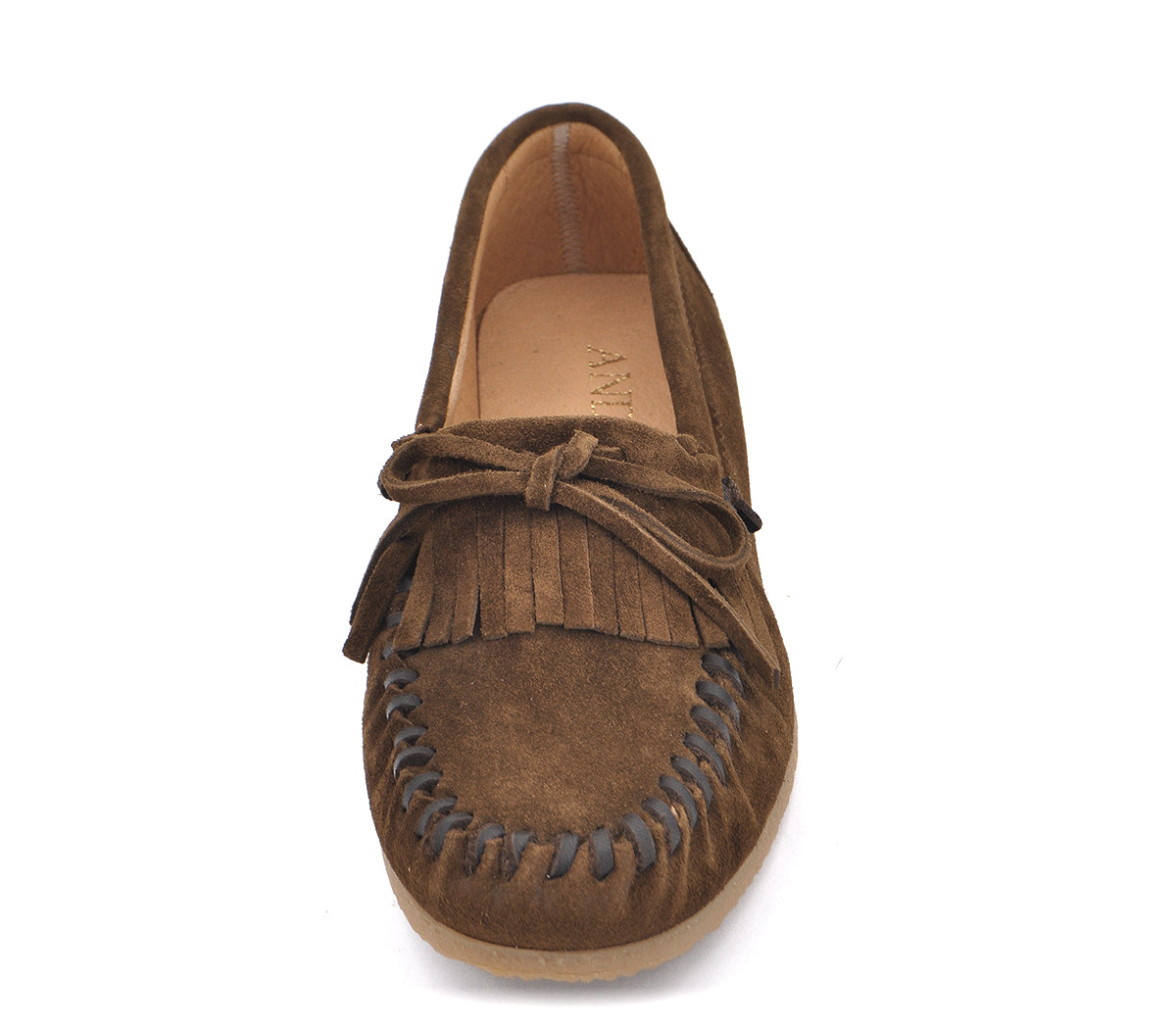 A7766 MOCASÍN SERRAJE FLECOS MARRÓN