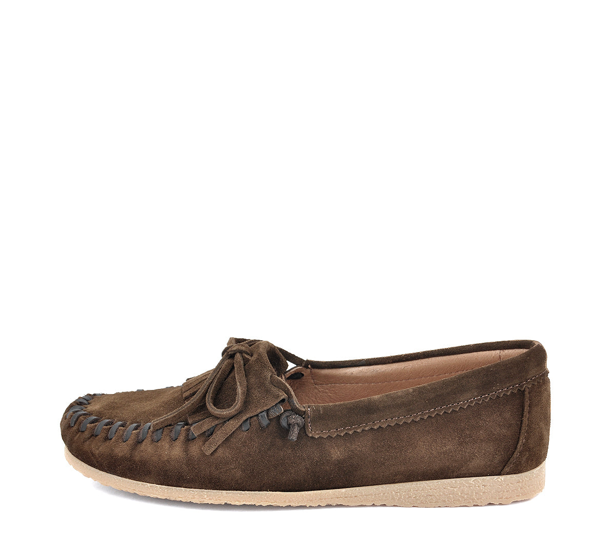 A7766 MOCASÍN SERRAJE FLECOS MARRÓN