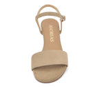 A7839 SANDALIA CUÑA ANTE CAMEL