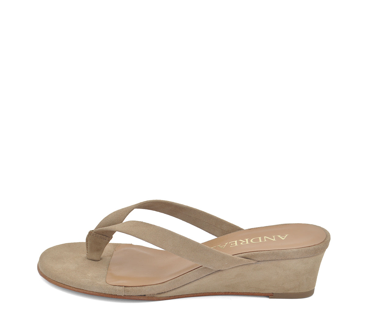 A7838 SANDALIA CUÑA ANTE BEIGE