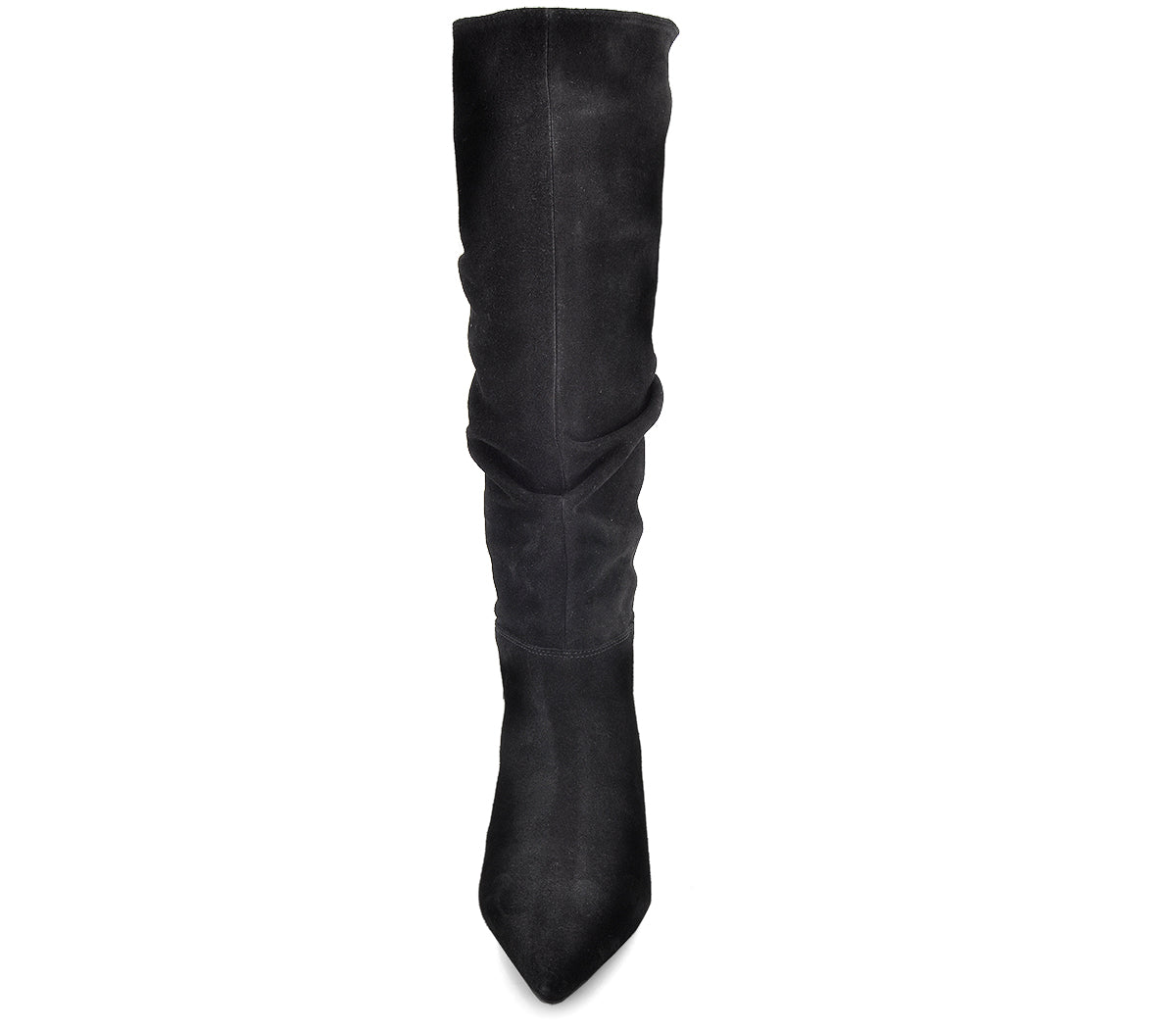 A7613 BOTA TACÓN FRUNCIDA SERRAJE NEGRO
