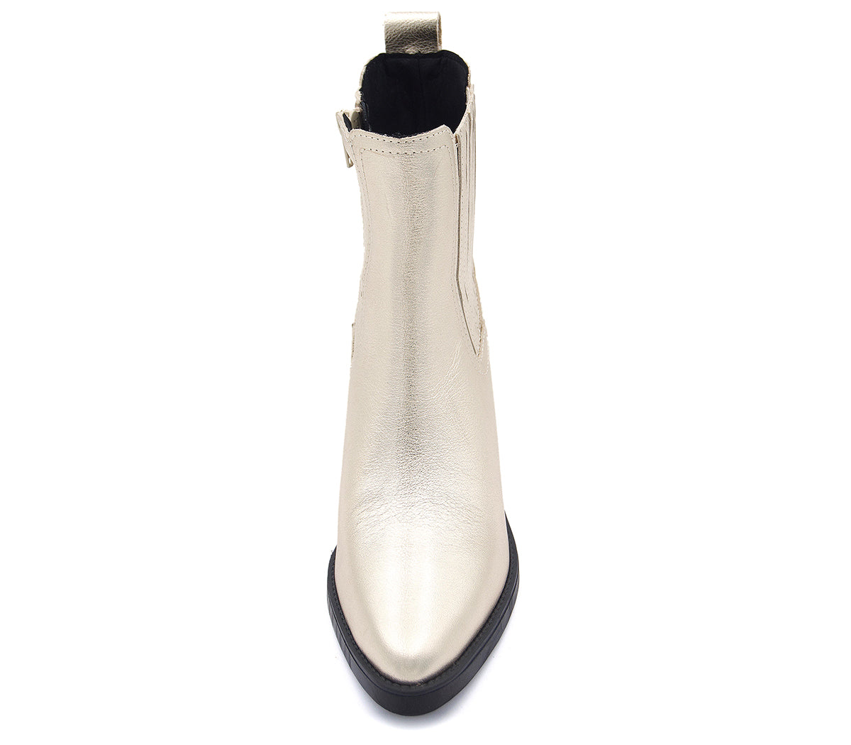 B-15 BOTIN COWBOY PIEL PLATINO