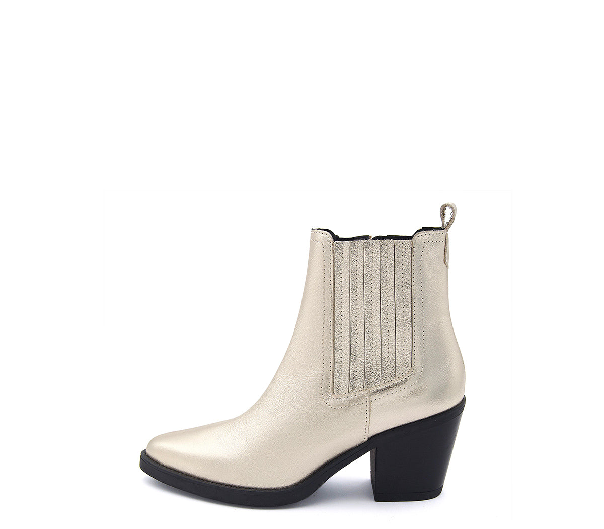 B-15 BOTIN COWBOY PIEL PLATINO