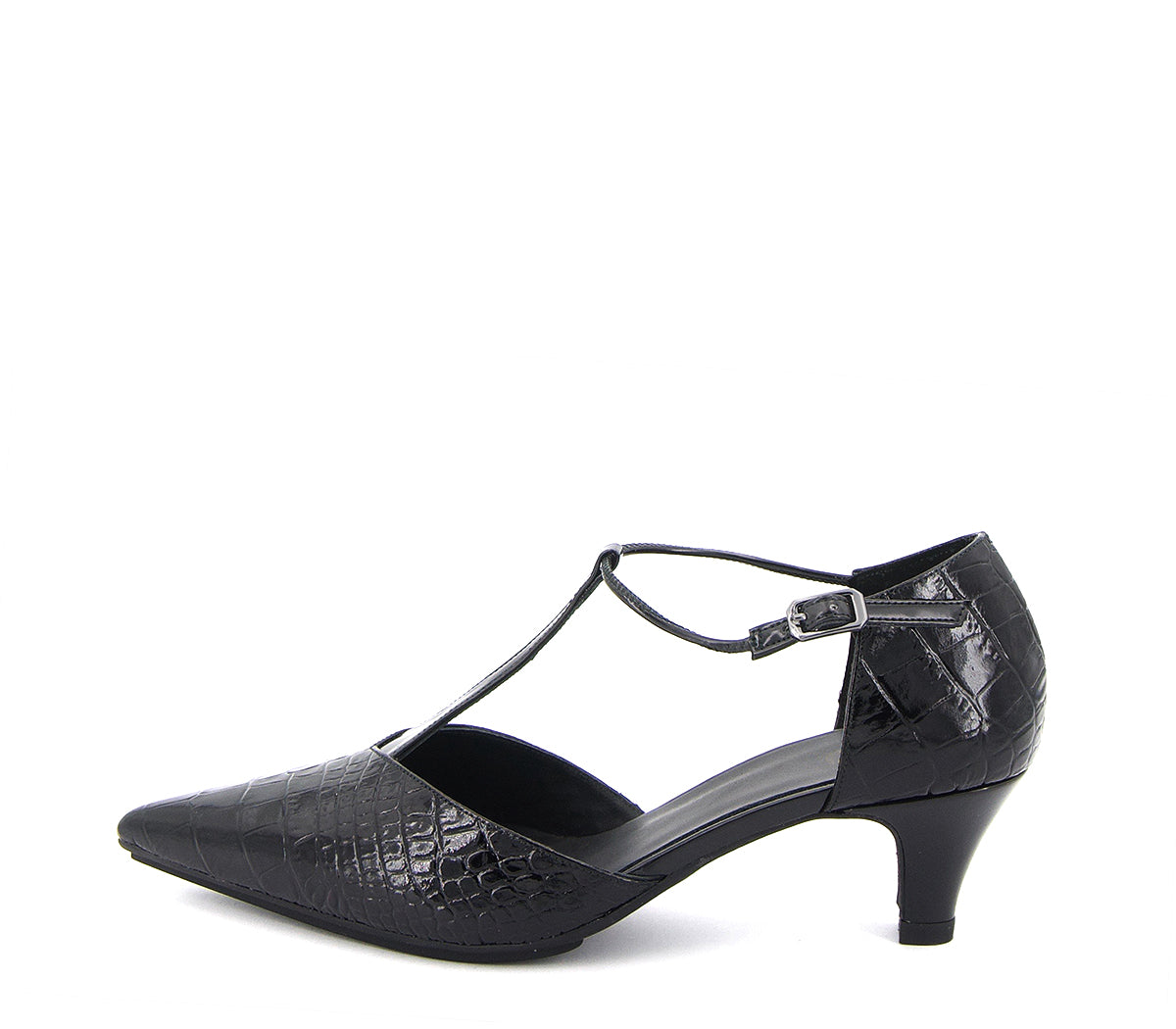 CHURRO FL ZAPATO  PIEL TACÓN NEGRO