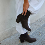 A7782 BOTÍN CHELSEA SERRAJE NEGRO TACÓN