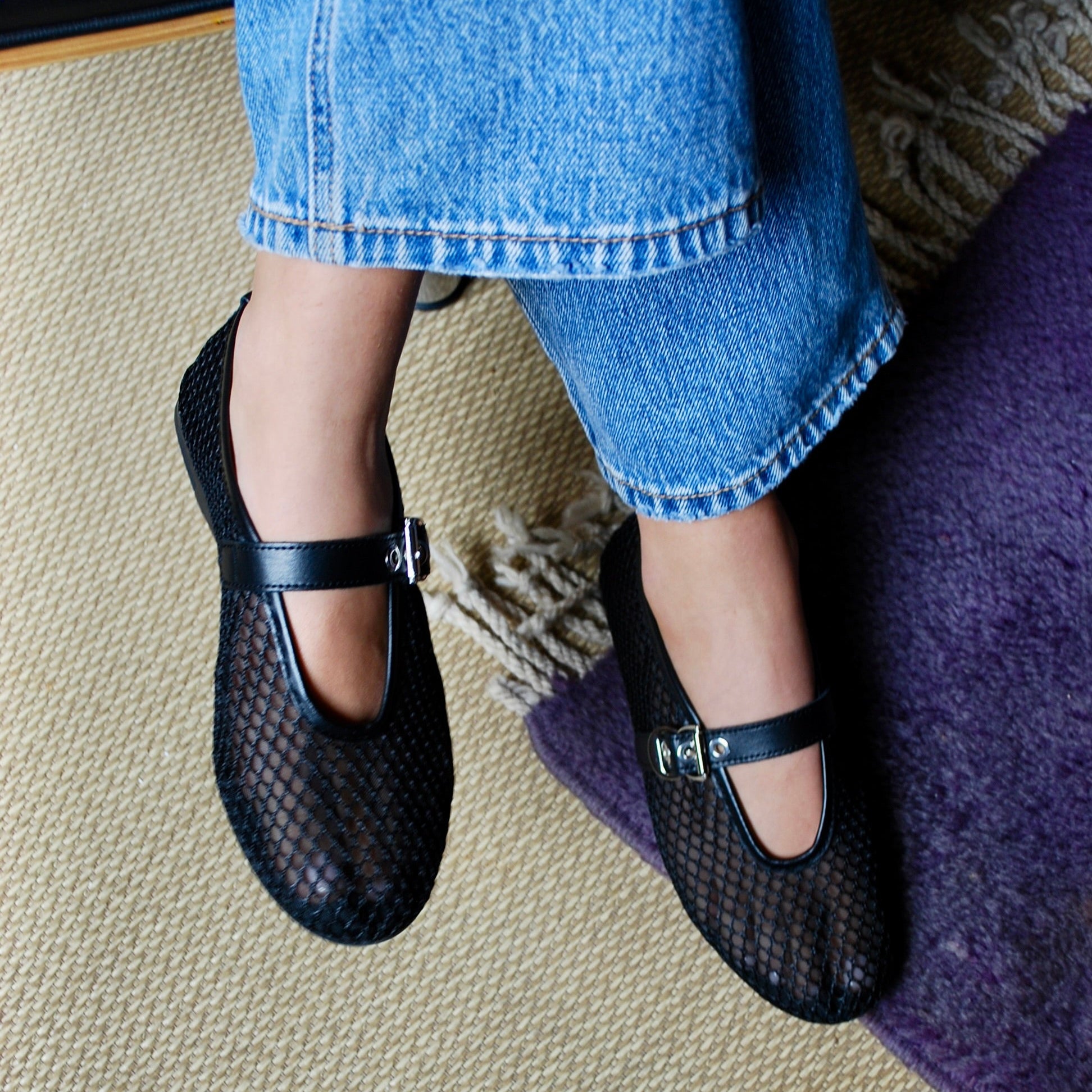 A7393 BAILARINA MESH NEGRA