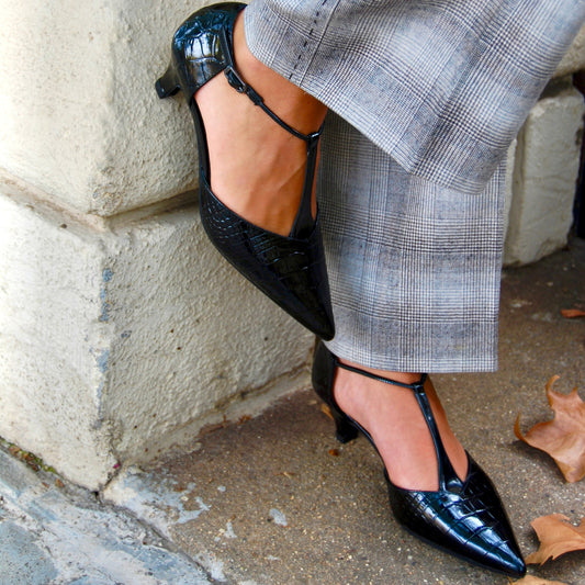 CHURRO FL ZAPATO TACON NEGRO