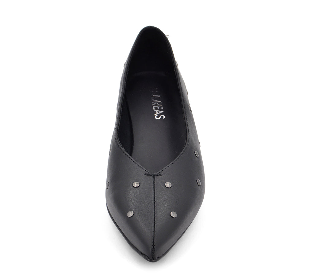 GARONS 5 ZAPATO SALÓN TACHAS PIEL NEGRA