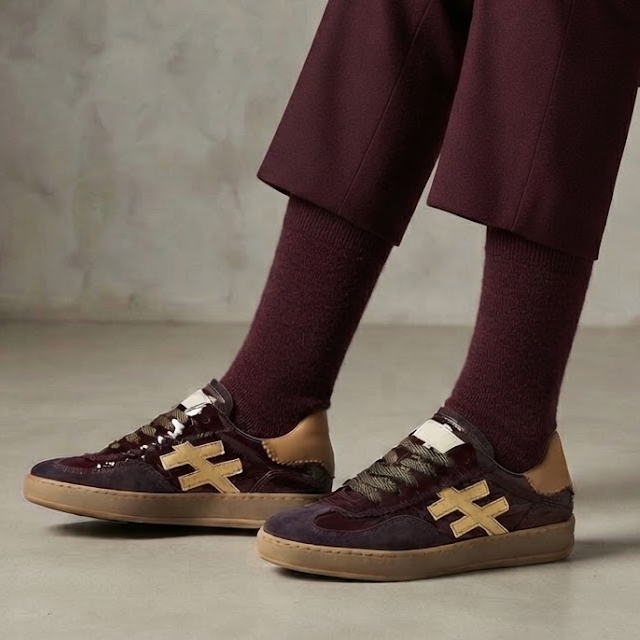 A032 SNEAKERS CHAROL BURDEOS