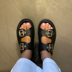 BLACK SANDAL A7352 P VE25|15