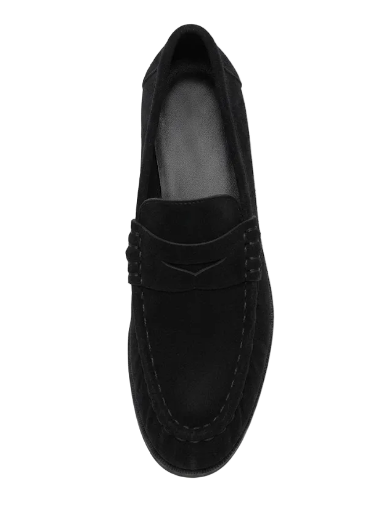5706 MOCASÍN FRUNCIDOS SERRAJE NEGRO