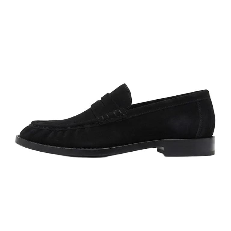 5706 MOCASÍN FRUNCIDOS SERRAJE NEGRO