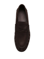 5706 MOCASÍN FRUNCIDOS SERRAJE MARRÓN OSCURO