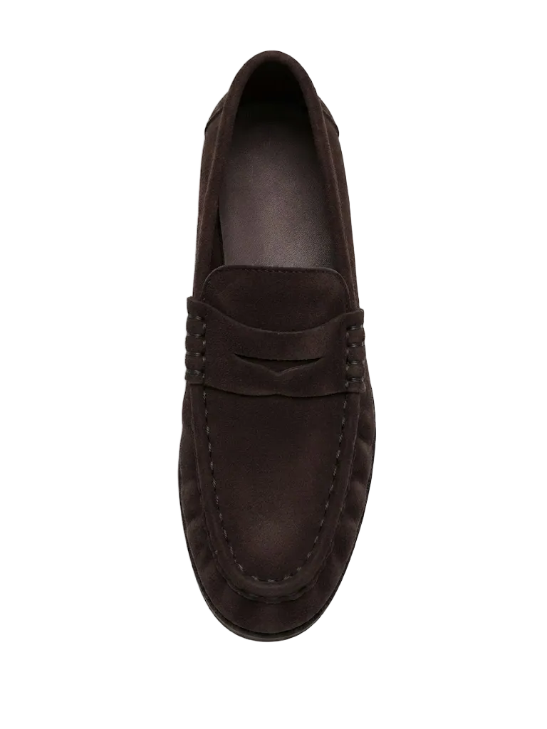 5706 MOCASÍN FRUNCIDOS SERRAJE MARRÓN OSCURO