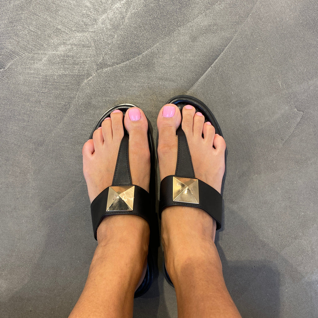 BLACK SANDAL F-7 P VE25|15