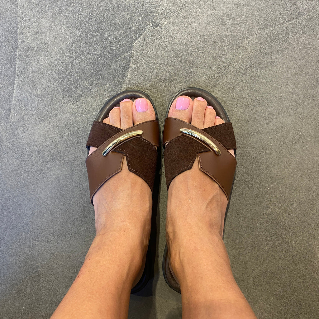 BROWN SANDAL F-22 S VE25|48