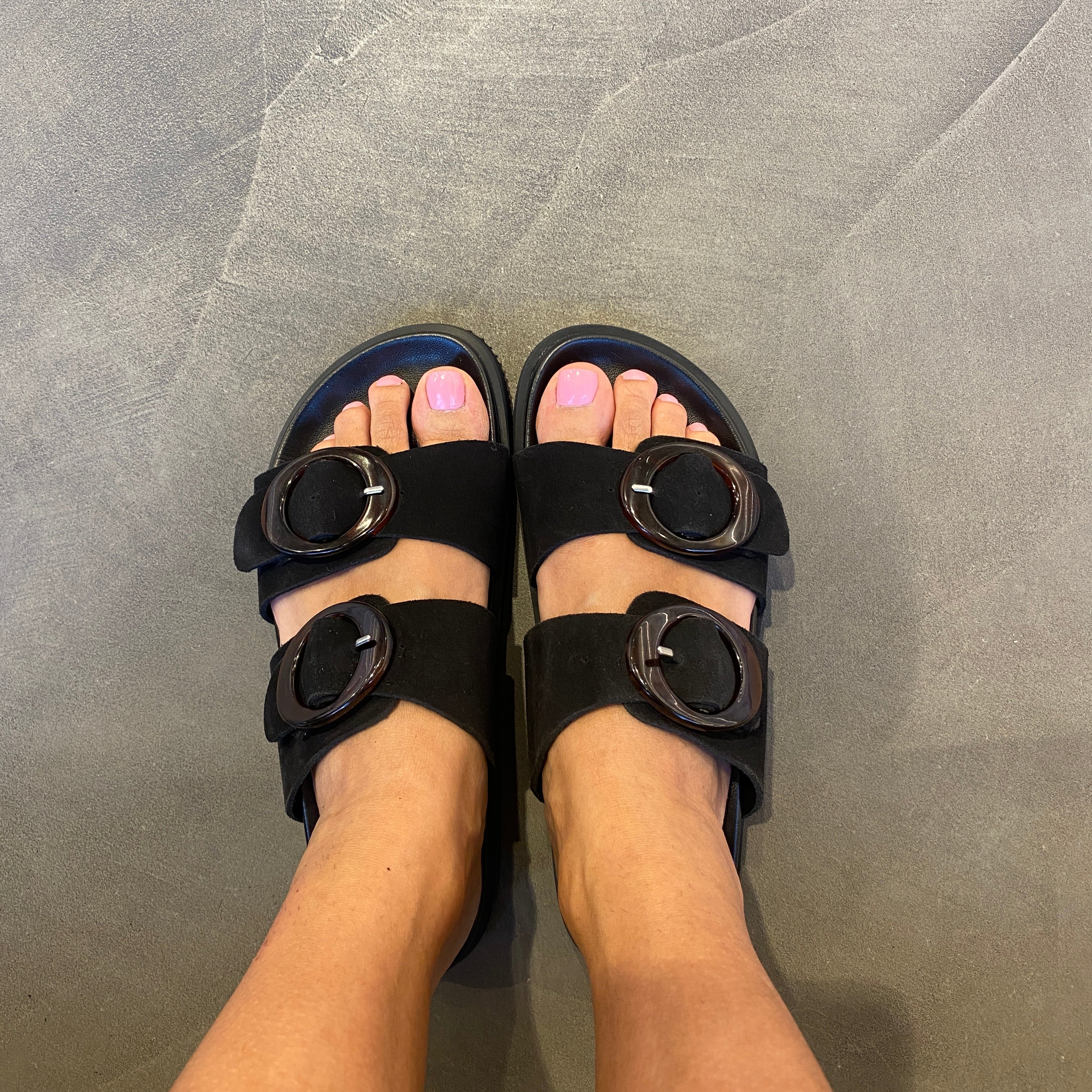 BLACK SANDAL F-8 S VE25|15