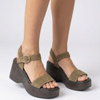 S-14 SANDALIA PLATAFORMA SERRAJE MARRÓN