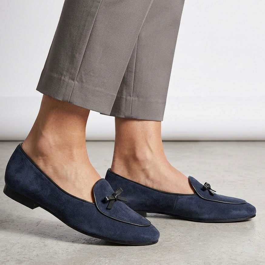 A7111 MOCASÍN ANTE AZUL MARINO