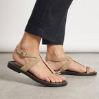S-16 SANDALIA PIEZA SERRAJE BEIGE