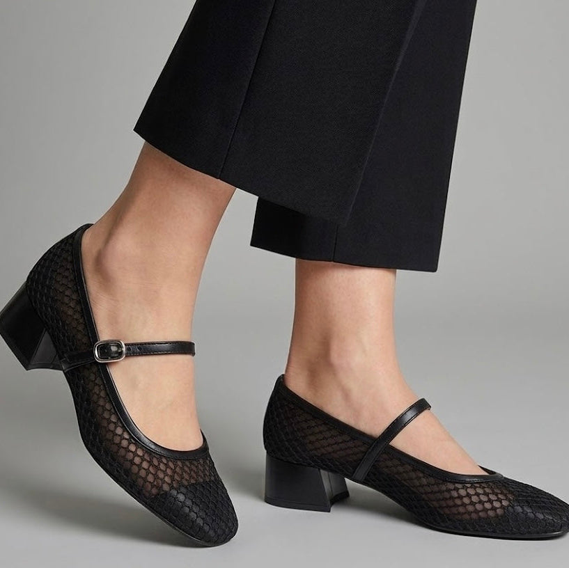 A7419 MERCEDITA MESH NEGRA