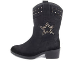 K-3 BOTA COWBOY ESTRELLA SERRAJE NEGRO