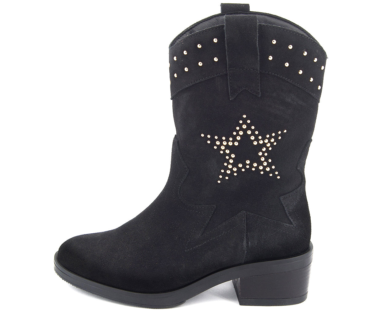 K-3 BOTA COWBOY ESTRELLA SERRAJE NEGRO