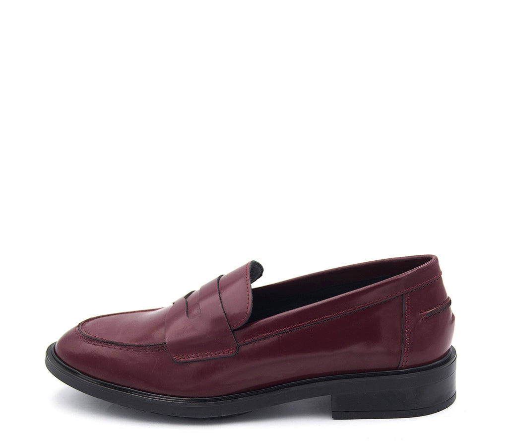 K-8 MOCASIN PIEL BURDEOS