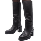 5730 BOTA PIEL TACÓN NEGRA