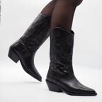 5255 BOTA ALTA COWBOY PIEL NEGRA