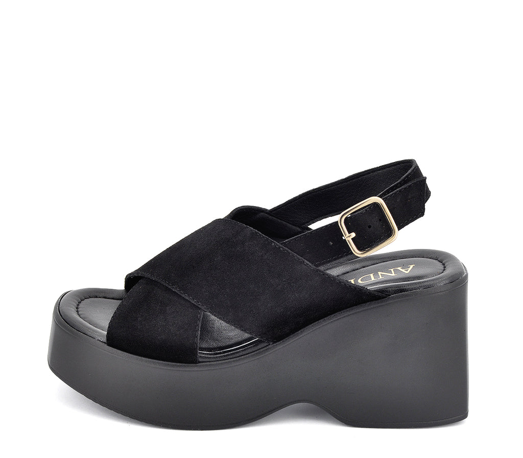 S-13 SANDALIA PLATAFORMA SERRAJE NEGRO