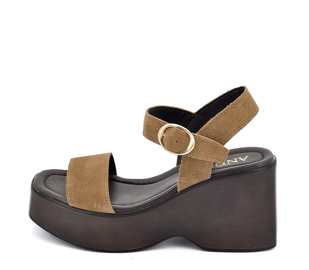 S-14 SANDALIA PLATAFORMA SERRAJE MARRÓN