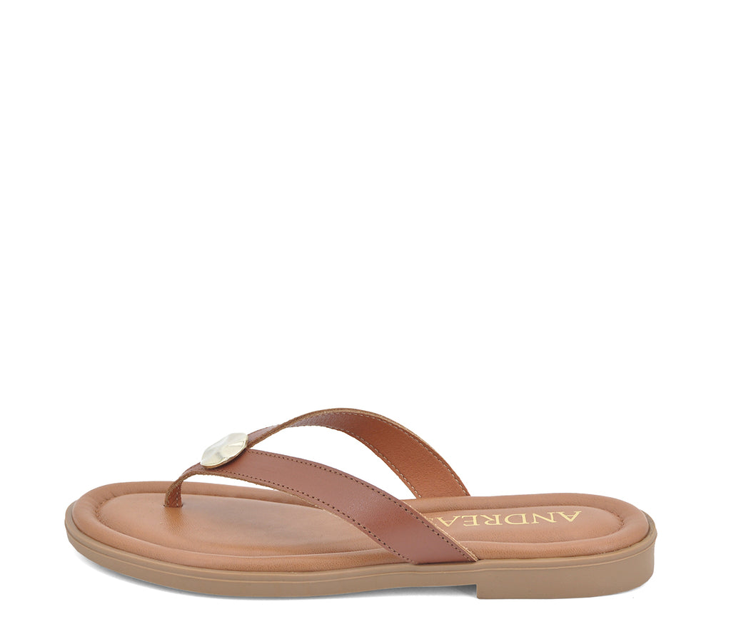 S-18 SANDALIA PLANA PIEL CUERO