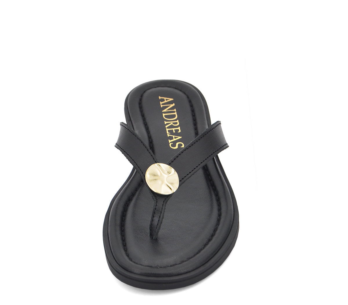 S-18 SANDALIA PLANA PIEL NEGRA