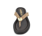 S-18 FLAT SUEDE SANDAL BEIGE
