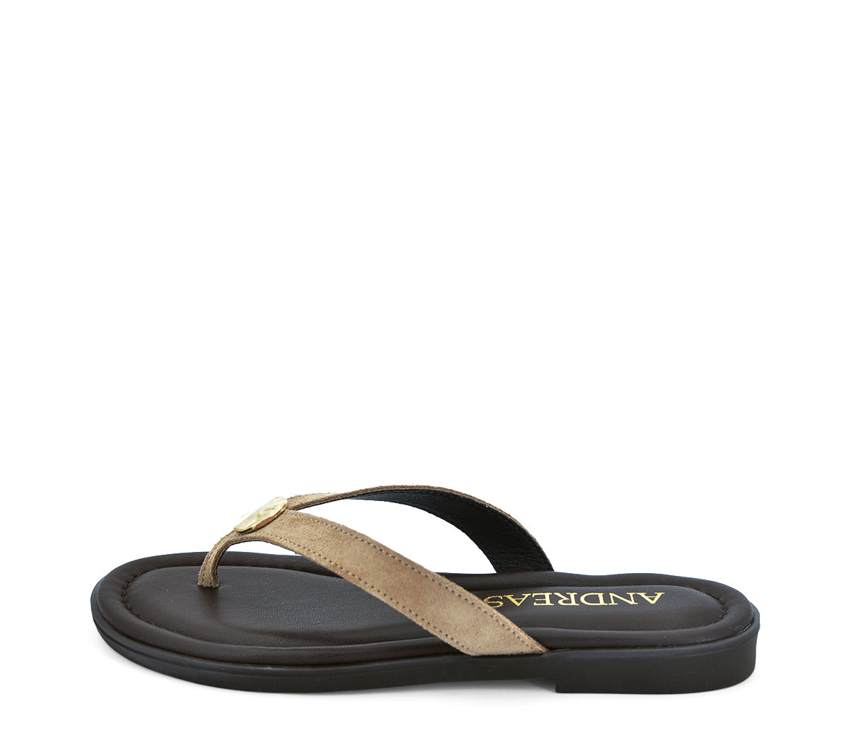 S-18 FLAT SUEDE SANDAL BEIGE