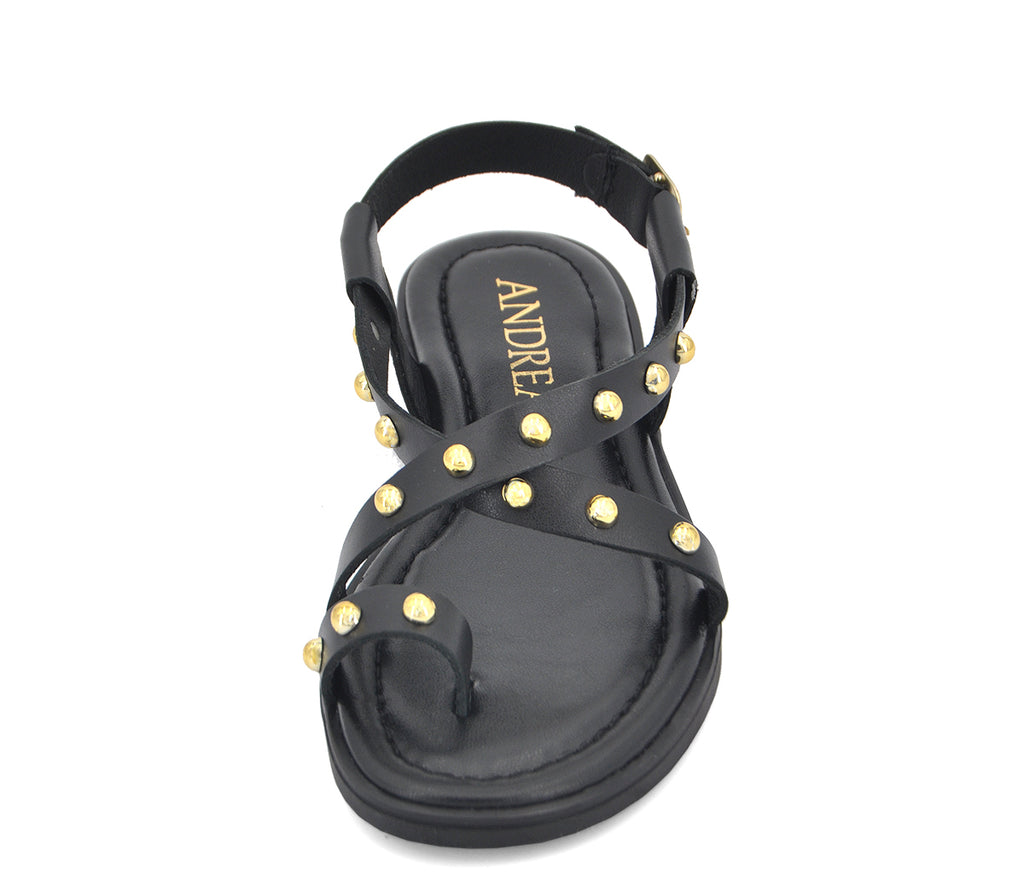 S-2 SANDALIA PIEL TACHAS REDONDAS