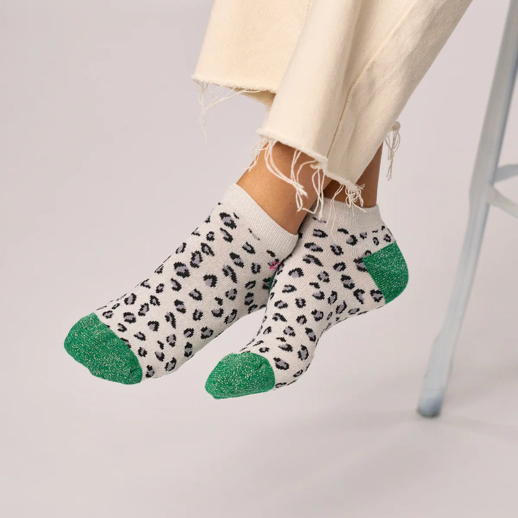 SFW13 CALCETINES LEOP/PLATA-VERDE
