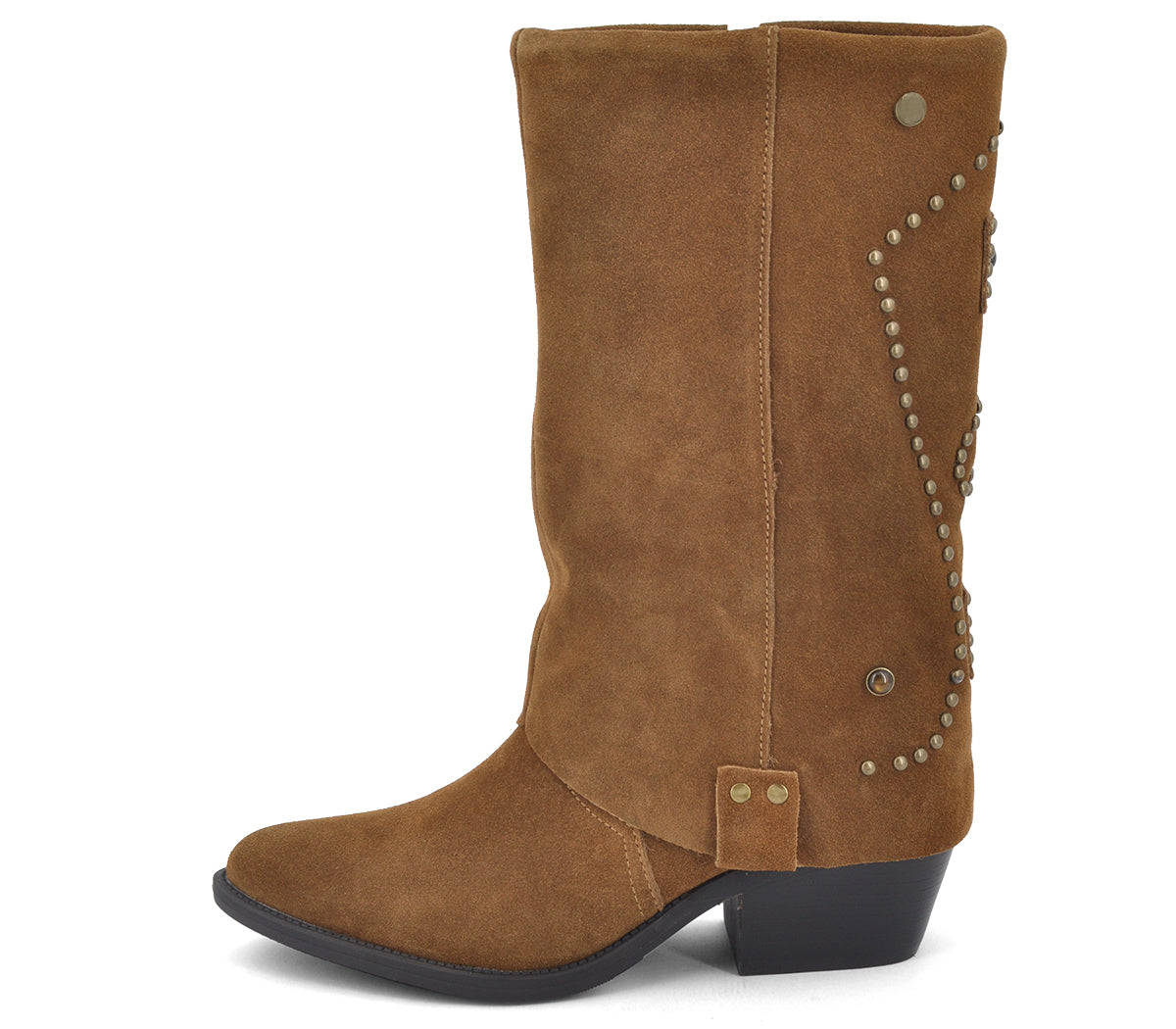 SS1973 BOTAS COWBOY SERRAJE CAMEL CON POLAINA