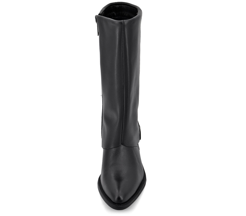 SS1974 BOTAS COWBOY PIEL NEGRA CON POLAINA